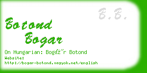 botond bogar business card